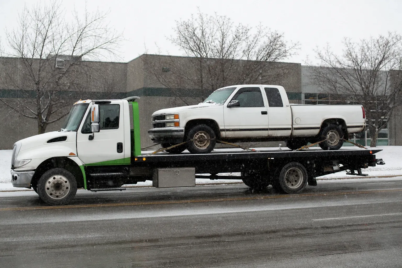 AI-created illustration of an i-Tow vehicle pickup scene