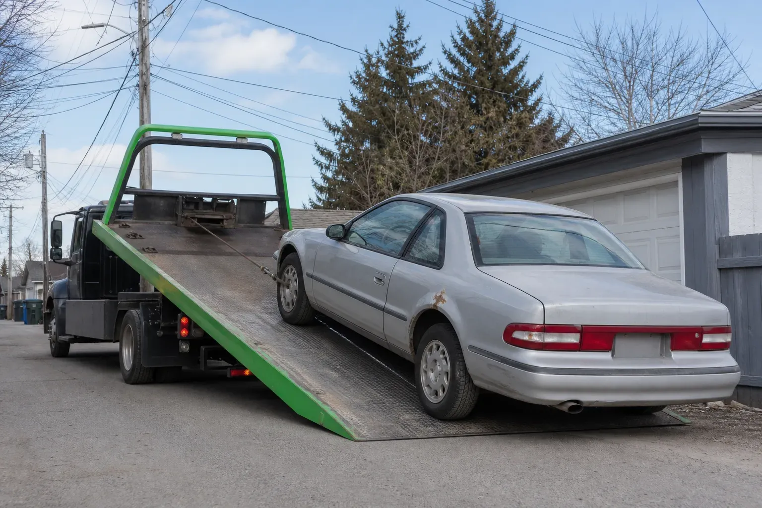 AI-created illustration of an i-Tow vehicle pickup scene