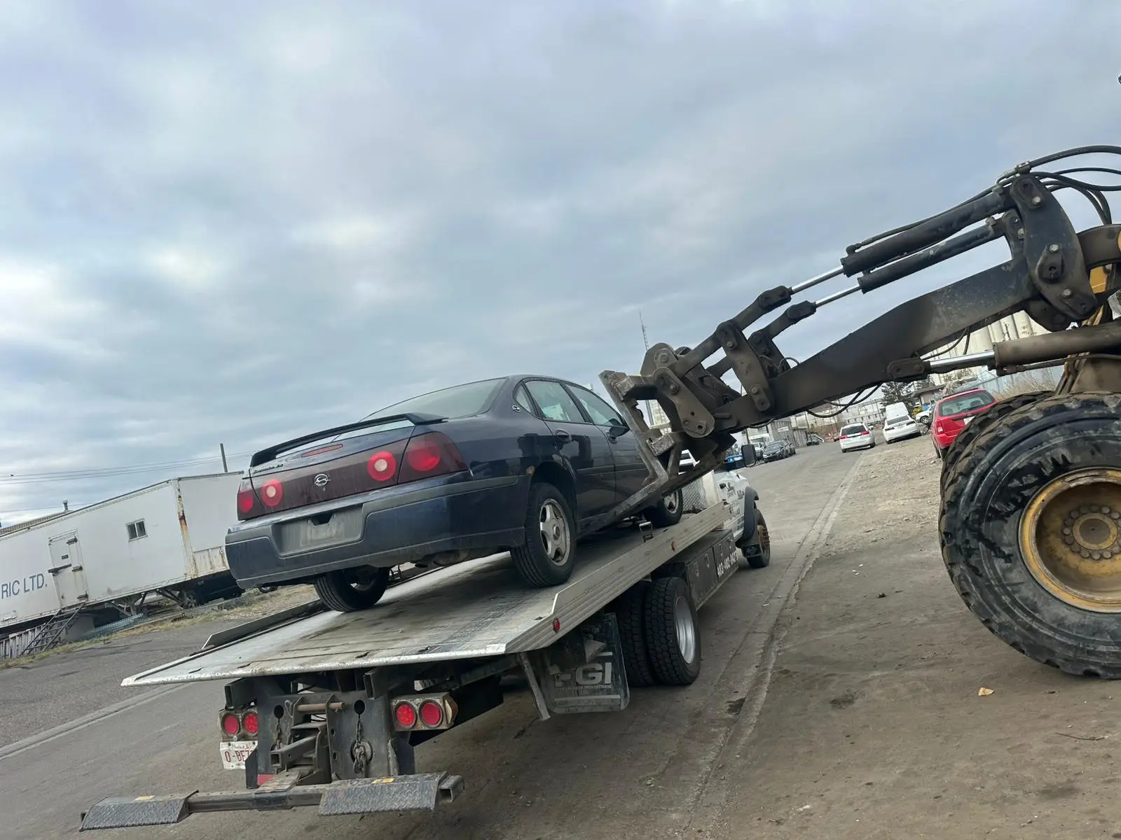 Sedan delivered to scrap yard